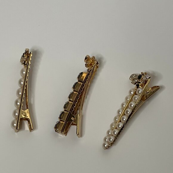 Adorned Luxe Golden Nectar Adornments / Set of 3 Hair Clips - Picture 7 of 8
